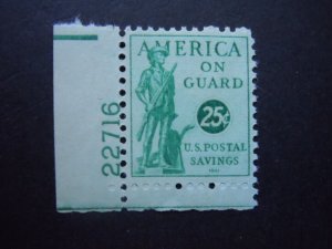 1941 #PS11-PS14 Postal Savings Stamp Plate # Singles  MNH OG VF #3a
