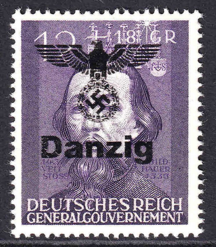 POLAND NB19 DANZIG TYPE V OVERPRINT OG NH U/M VF GERMANY OCCUPATION