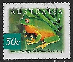 Australia # 2159 - Orange-thighed Tree Frog - Used....(KlBl27)