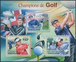 Togo 2011 MNH Sports Stamps Champions of Golf Rory McIlroy Westwood 3v M/S