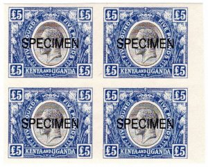 (I.B) KUT Postal : £5 Blue & Black (SG 99) Facsimile