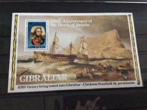 Death of Nelson Gibraltar mint never hinged stamps sheet A12797