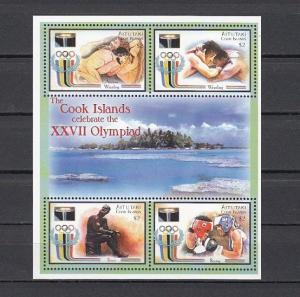 Aitutaki, Scott cat. 531. Sydney Olympics sheet. ^