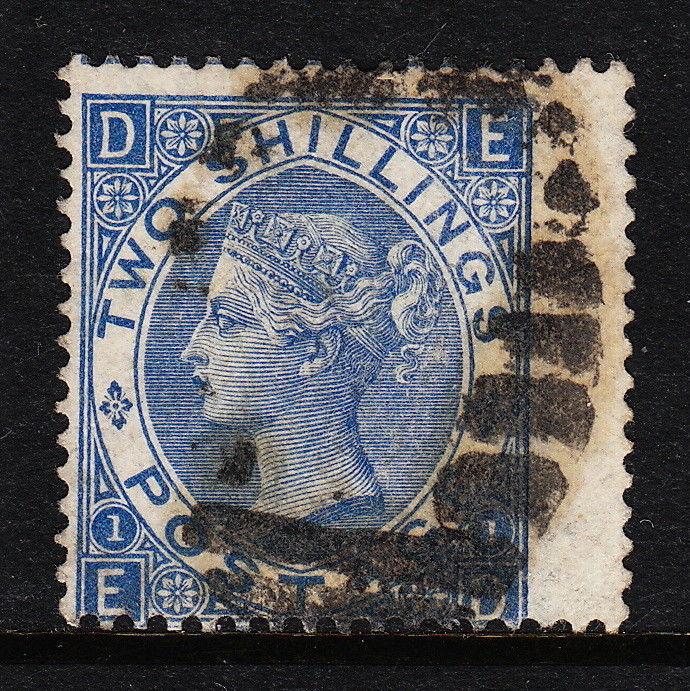 GREAT BRITAIN — SCOTT 55 (SG 119) — VICTORIA 2/- — PLATE 1 — USED — SCV $180.00