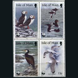 ISLE OF MAN 1989 - Scott# 399-402 WWF-Birds Set of 4 NH