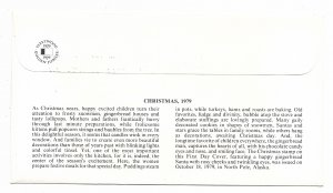 US 1800 15c Christmas Santa pl# blk4 FDC Fleetwood Cachet Unaddressed ECV $15.00