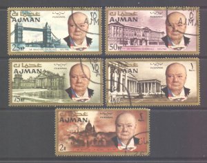 Ajman SG79/83, 1966 Churchill Set to 2r used