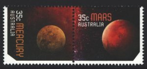 Australia 35c Mars and Mercury MNH Pair