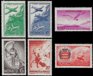 Monaco 1943 Sc C2-7 MNH f-vf gum dist.