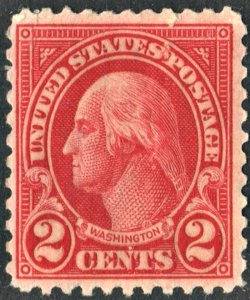 SC#634 2¢ Washington Single (1926) No Gum/Uncancelled