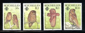 Seychelles 559-62 MNH, Bicent. of Audubon Birth Set from 1985.