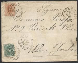 ITALY 1897 25c cover to USA................................................47828