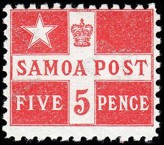 Samoa Scott 23a (1895) Mint NH VF, CV $100.00