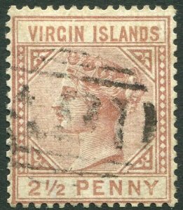 BRITISH VIRGIN ISLANDS-1879-80 2½d Red-Brown Sg 25 FINE USED  V33620