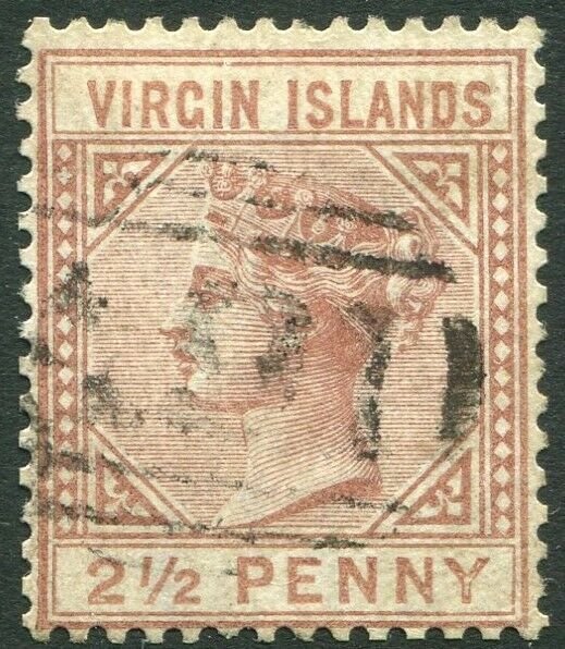 BRITISH VIRGIN ISLANDS-1879-80 2½d Red-Brown Sg 25 FINE USED  V33620