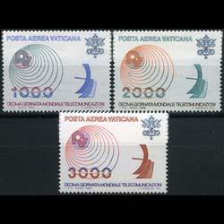 VATICAN 1978 - Scott# C63-5 Telecom.Day Set of 3 NH