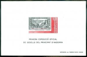 EDW1949SELL : FRENCH ANDORRA 1982 Scott #298 Imperforated S/S VF, Mint NH.