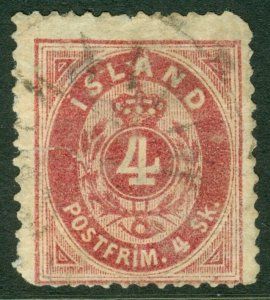 EDW1949SELL : ICELAND 1873 Scott #2 Used. Repaired. Appears Fine. Catalog $1,250