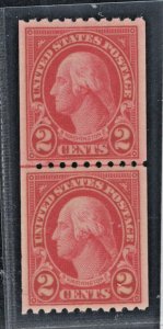 #606 Line Pair Mint VF-XF OG NH w/PSE cert.    (JH 3/1) GP