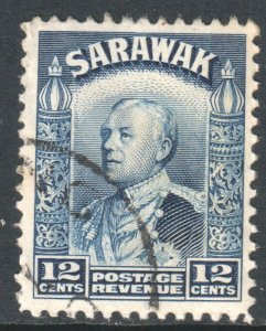 Sarawak Scott 121 - SG114, 1934 Sir Charles Vyner Brooke 12c Blue used