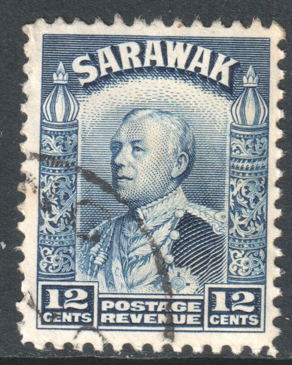 Sarawak Scott 121 - SG114, 1934 Sir Charles Vyner Brooke 12c Blue used