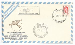 ARGENTINA 1979 50 ANNIV. OF FIRST ESSAY FLIGHT COMODORO RIVADAVIA AVIATION PLANE