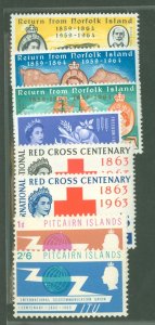 Pitcairn Islands #32-7/52-3  Single (Complete Set)