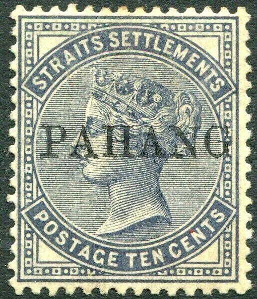 PAHANG-1889 10c Slate Sg 3 LIGHTLY MOUNTED MINT V31441