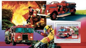 Guinea 2006 - American Firefighters, Fire Trucks #2 - Souvenir Sheet - MNH