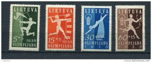Lithuania 1938 Mi 417-0 MNH (1 stamp is MH) Cv 50 euro