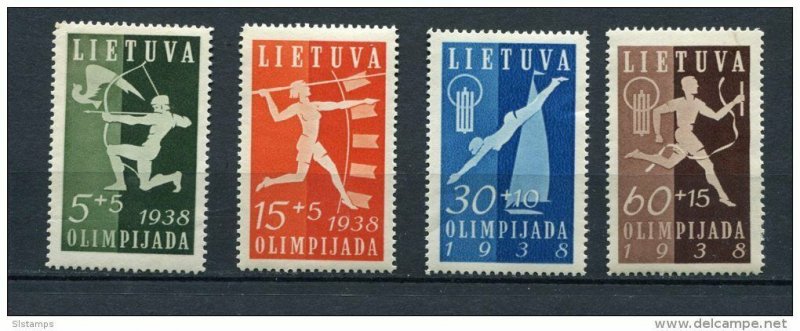Lithuania 1938 Mi 417-0 MNH (1 stamp is MH) Cv 50 euro