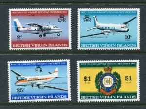 British Virgin Islands 194 - 197 Airplanes, Royal Engineers MNH Stamp Set 1968