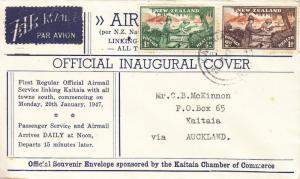 1947, 1st Flt, Kaitaia via Auckland, See Remark (21626)