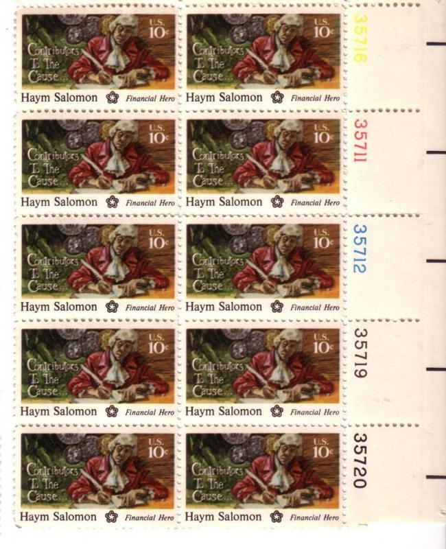 US# 1561 10c Haym Salomon PB-10 (MNH) CV $2.50