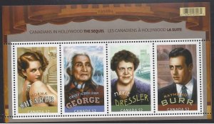 Canada #2279 MNH ss, Canadians in Hollywood, issued 2008