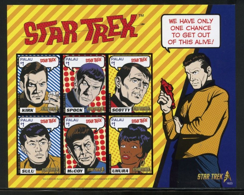 CLEARANCE SALE PALAU STAR TREK COMIC IMPERF  SHEET  MINT NH