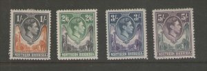 North Rhodesia 1938 KGVI Sc 40-43 MH