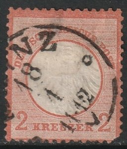 Germany 1872 Sc 8a used red orange thins