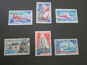 French Polynesia 1966 Sc 217-22 set FU