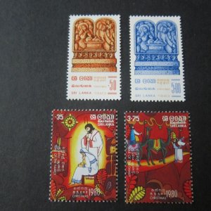 Suriname 1980 Sc 587-8,695-6 Christmas Religion set MNH