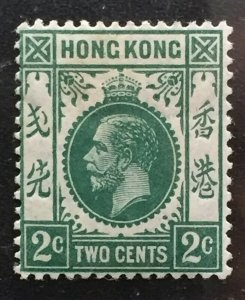 HONG KONG 1912-21 KGV 2c MH MCCA SG#101 HK3781