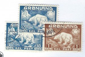 Greenland SC#7-9 Used F-VF SCV$19.50..Find a great spot!