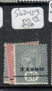 CEYLON QV  REVALUE SET        SG 241-243   MOG     P0719H