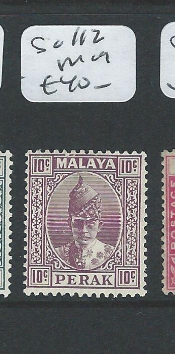 MALAYA PERAK  (P0910B) 10C BROWN   SULTAN SG 112    MOG