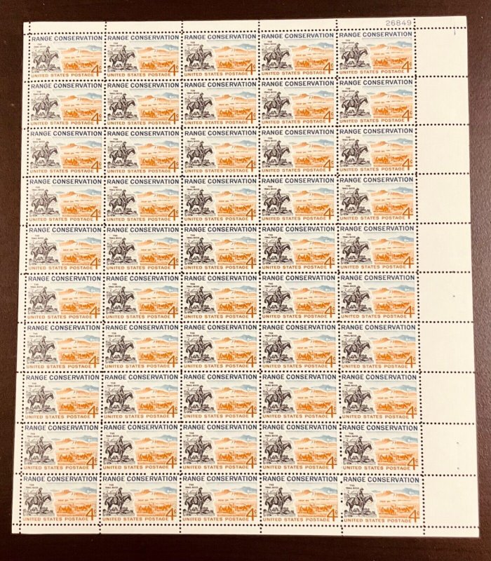 1176 Range Conservation MNH 4 c Sheet of 50 FV $2.00  1961