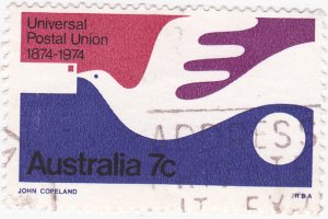 Australia 1974-  Cent. U.P.U - Dove - 7c used