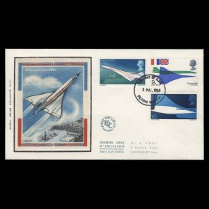Great Britain 1969 (Variety) 1s6d First Flight of Concorde missing silver on ...