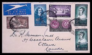South Africa Air Mail Cover to Ottawa, Canada (1952)