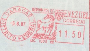 Meter cover Venezuela 1987 Horse