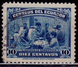 Ecuador, 1937, Weaving Sombreros, 10c, sw#383, used